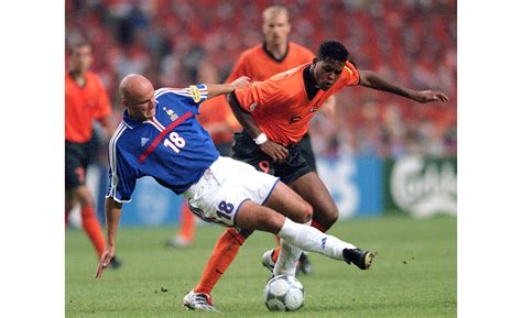 Photo Patrick Kluivert Franck Leboeuf Et Dennis Bergkamp Lors Du