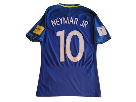 Neymar S Match Issued Shirt Colombia Vs Brazil Wc Qualifiers