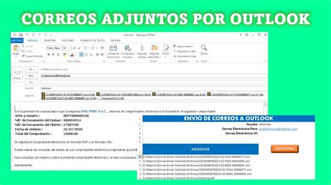 Enviar Correos Adjuntos Desde Excel Usando Macros A Outlook Youtube