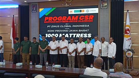 KONI Jabar Terima Bantuan Seribu Matras Dari PT Zinus Global Indonesia