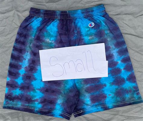 Wavey Daze Small Tie Dye Champion Shorts Etsy