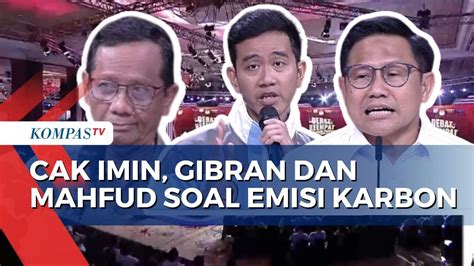 Full Cawapres Jawab Pertanyaan Panelis Soal Emisi Karbon Gibran