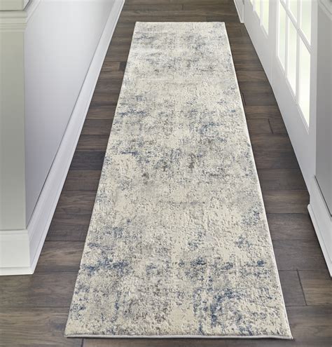 Nourison Rustic Textures RUS07 Ivory Grey-blue Rug