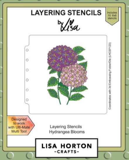 Lisa Horton Hydrangea Blooms X Layering Stencils