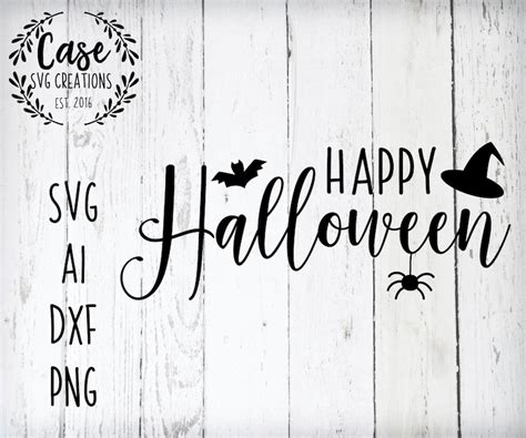 Happy Halloween SVG Cutting File AI Dxf And Printable PNG Etsy