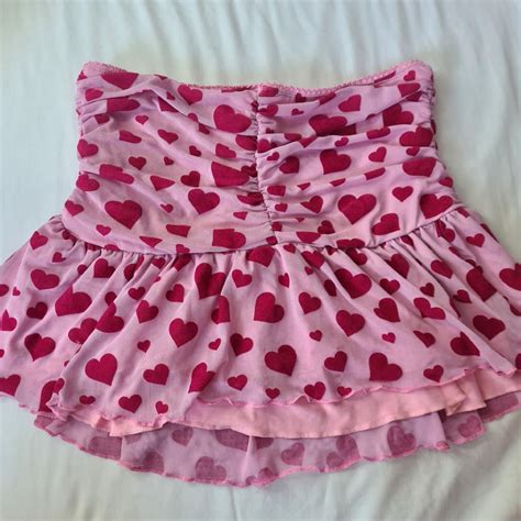 Sugar Thrillz Heart Mini Skirt 💗 Worn Once No Depop