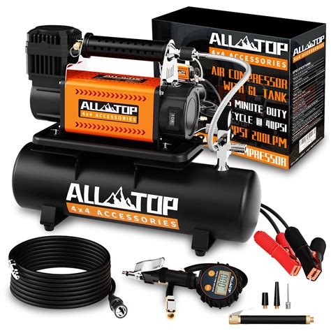 All Top Air Compressor With L Tank Kit V Portable Inflator Oil