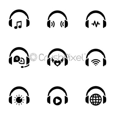 Set of black icons isolated on white background, on theme - stock ...