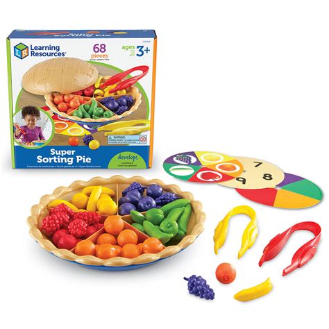 Super Sorting Pie 68 Piece Set By Learning Resources LER6216