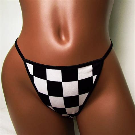 Sexy Thong White Black Ladies Micro Thong Plaid Sexy Tback Womens Sexy Panties Underwear Gstring