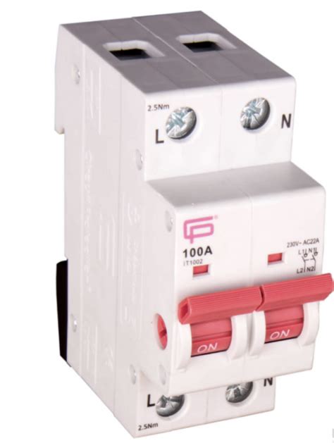 Fusebox IT1002 100a Main Switch 2 Pole Business Lighting