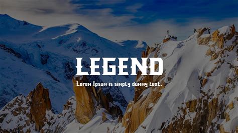 LEGEND Font : Download Free for Desktop & Webfont