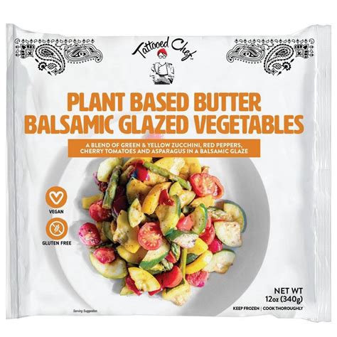 Tattooed Chef Frozen Plant Based Butter Balsamic Glazed Vegetables