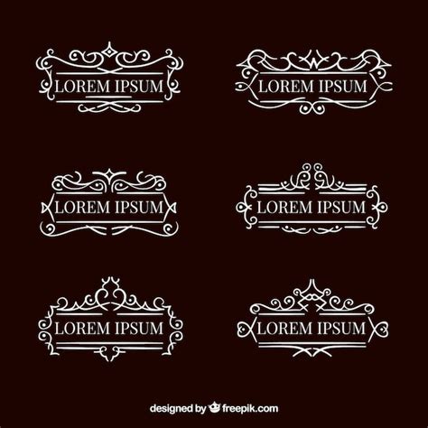 Colecci N De Elegantes Monogramas Ornamentales Vector Gratis