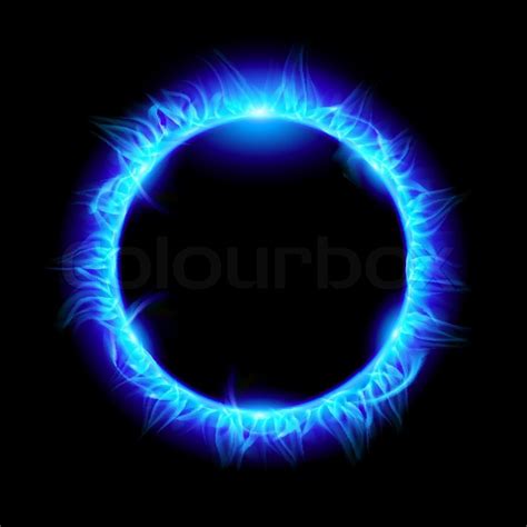 Blue Solar eclipse Illustration on ... | Stock vector | Colourbox