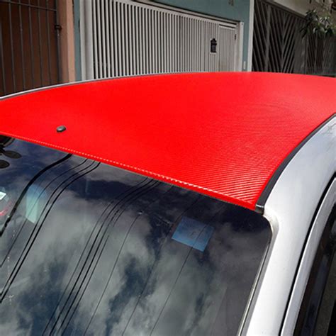 Adesivo Para Envelopamento Automotivo Alltak Fibra De Carbono Vermelho