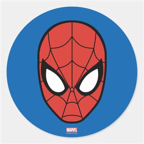 Spider-Man Head Icon Classic Round Sticker | Zazzle.com.au