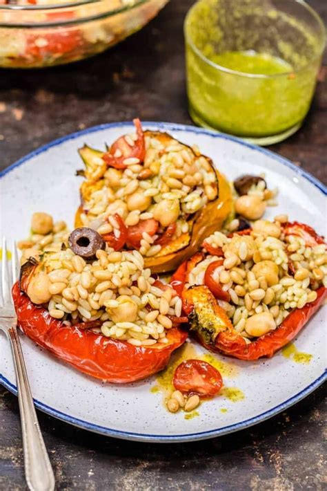 Vegetarian Stuffed Peppers The Mediterranean Dish