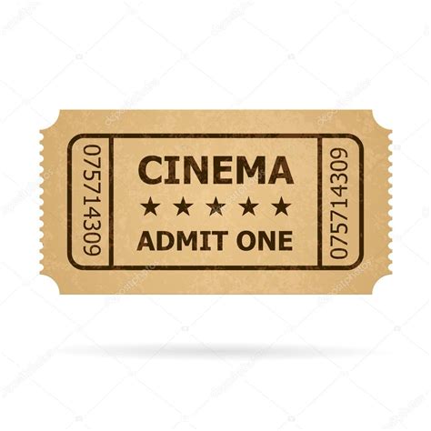 Vector Illustration Of Yellow Cinema Ticket Stock Vector Dvargg