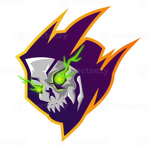 Lightning Skull Mascot Team Logo 10884779 Png