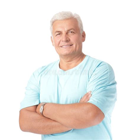Handsome Mature Man Isolated Stock Image Image Of Trend Attractive