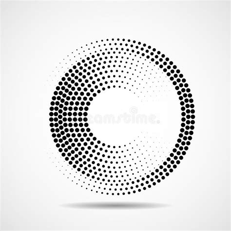 Abstract Dotted Circles Dots In Circular Form Stock Illustration