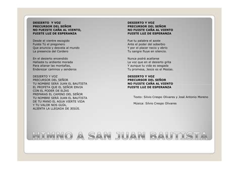 HIMNO A SAN JUAN BAUTISTA 2