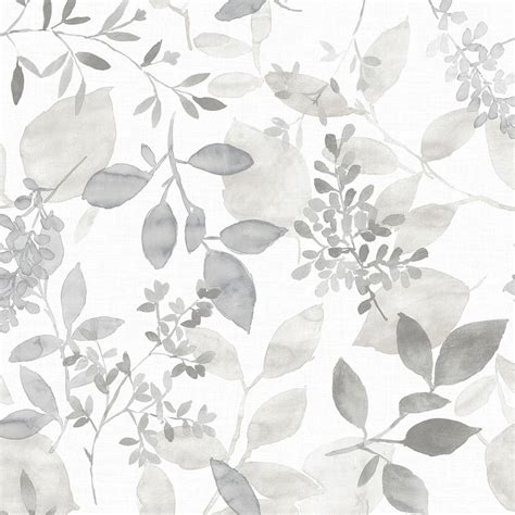 Nuwallpaper Grey Breezy Grey Wallpaper Sample Nus Sam The Home Depot