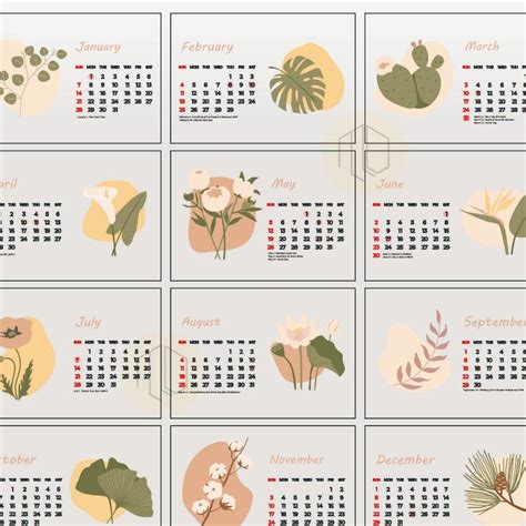 Jual Kalender Meja 2024 Estetik Aesthetic Desk Calendar 2024