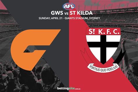 Gws V St Kilda Betting Tips Prediction And Multi Picks Afl Rd 10