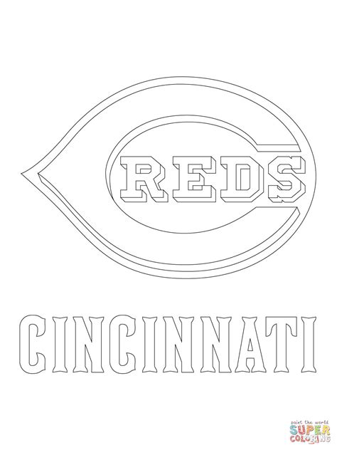 Cincinnati Reds Logo Coloring Page Free Printable Coloring Pages