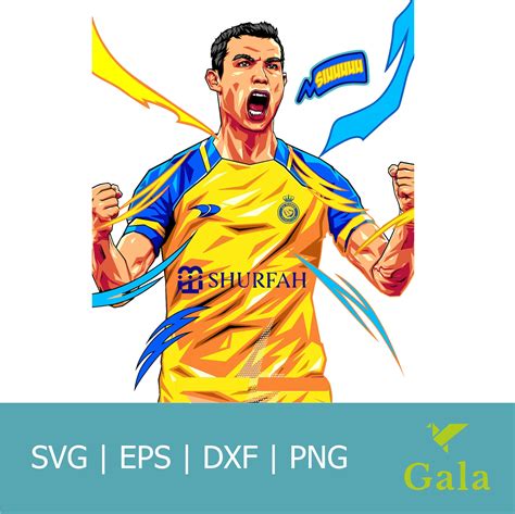 Cristiano Ronaldo Svg Cr7 Svg Al Nassr Fc Png Laser Cut Files Cricut