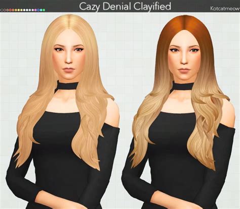 Kot Cat Cazy S Denial Hair Clayified Sims 4 Hairs Sims Hair Sims