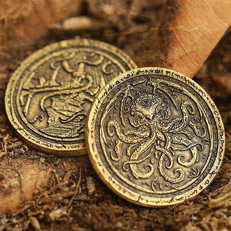 Cthulhu Coin Call Of Cthulhu Lovecraft Coin Elder Gods Deep Etsy