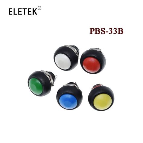 Pcs Mini Mm Waterproof Momentary On Off Push Button Round Switch Pbs