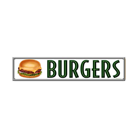 Burgers Vintage Metal Sign