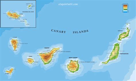 Kezel S Kiz R Lagos Vesz Lyes Mapa Fisico De Las Islas Canarias Mudo