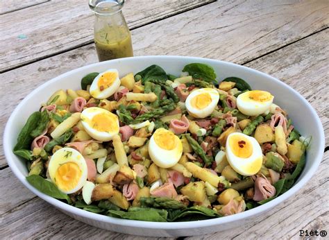 Pieta S Hapjes Salade Met Asperges Ham Eieren En Nieuwe Aardappelen