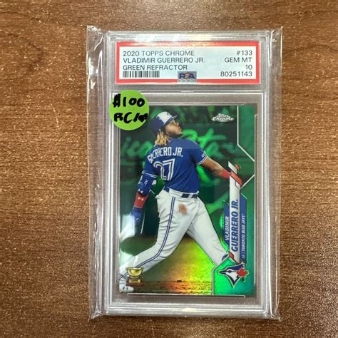 Vladimir Guerrero Jr Topps Chrome Green Refractor Price