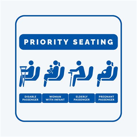 Priority Seating Sign Stock Vector Illustration Vector Art At