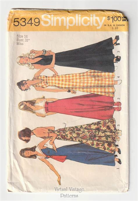 Halter Maxi Dress Pattern Simplicity 5349 Bust 38