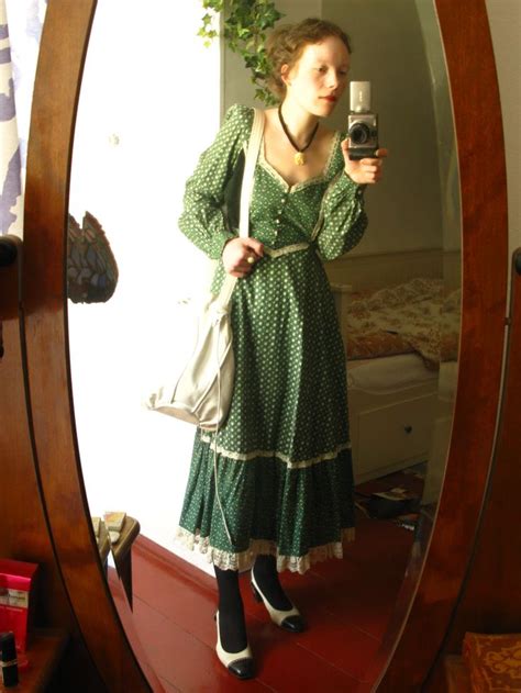 Green Gunne Sax Midi Dress Vintage Kleidung Anziehsachen