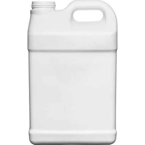 2 5 Gallon White HDPE Plastic F Style Bottle 63mm 63 445 W Graduation