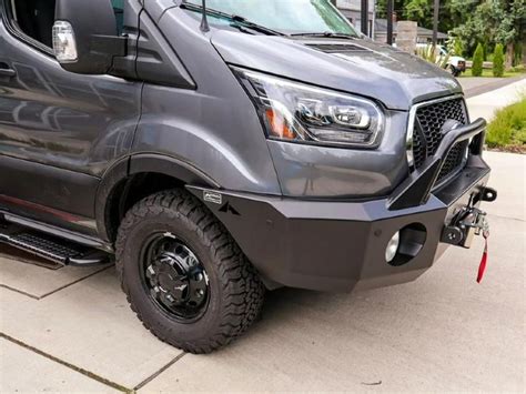 Aluminess Transit Front Winch Bumper With Bull Bar For Ford Transit 2020 Winch Bumpers Ford