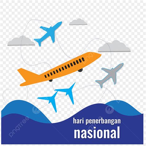 Gambar Hari Penerbangan Nasional Indonesia Pesawat Kertas Geometri