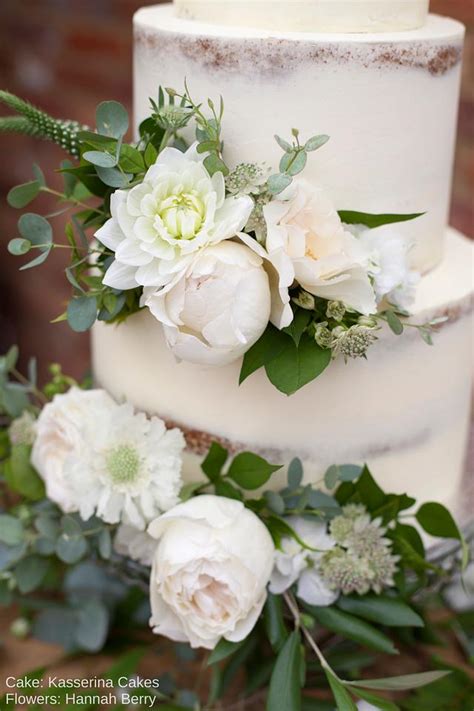Semi Naked Wedding Cake With Fresh Flowers Cake By CakesDecor