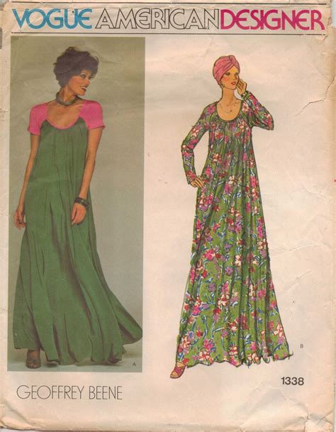 S Vogue American Designer Pattern Geoffrey Beene Womens Etsy