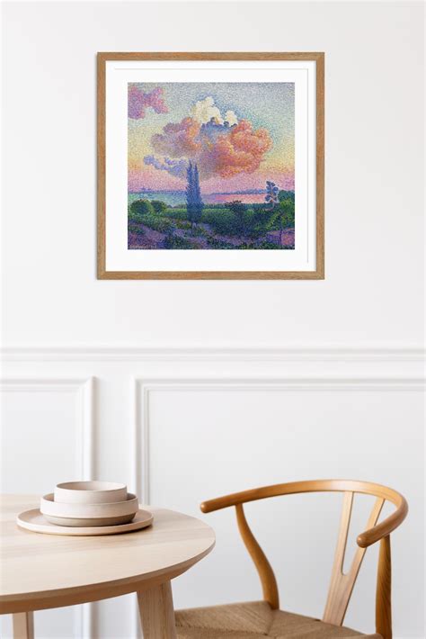 The Pink Cloud Art Print Square Poster Henri Edmond Cross Etsy