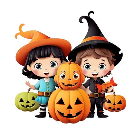 kids happy halloween clip art
