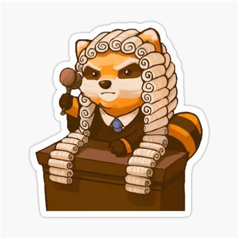 Judge Spiffo With Gavel Sticker For Sale By Urbanheromen Redbubble